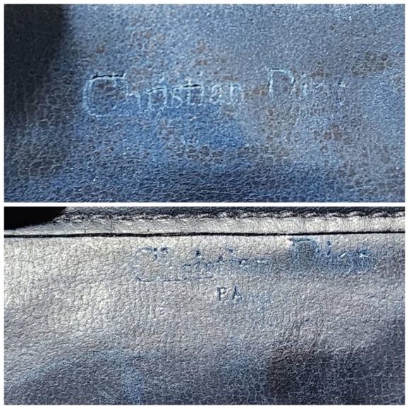 Authentic CHRISTIAN DIOR Vintage Trotter Jacquard Shoulder Bag Black/Beige - Picture 4 of 16